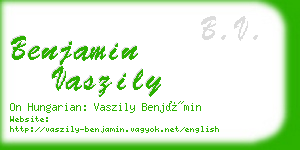 benjamin vaszily business card